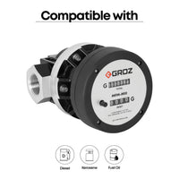 Heavy Duty In-Line Mechanical Fuel Meter, Oval Gear, 32 GPM