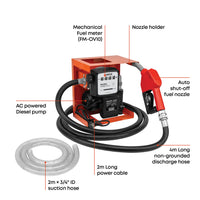 115V AC Open Bowser Diesel and Kerosene Pump, 16 GPM