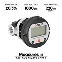 Heavy Duty In-Line Digital Fuel Meter, Oval Gear, 32 GPM