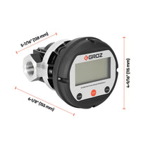Heavy Duty In-Line Digital Fuel Meter, Oval Gear, 32 GPM