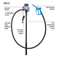 Electric DEF Transfer Pump, DC (9.25 GPM) or AC (10.5 GPM) Powered