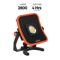 Dual Power Work Light and Tripod Stand, up to 2800 Lumens, 5.5 feet high