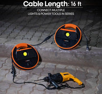 LED Work Light with 16 Foot Cable Reel, 4000 Lumens