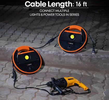 LED Work Light with 16 Foot Cable Reel, 4000 Lumens