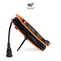 LED Work Light with 16 Foot Cable Reel, 4000 Lumens