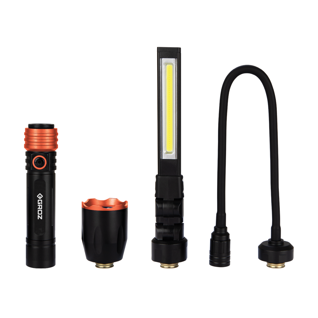3-in-1 Quick Connect Work Light - Interchangeable Flashlight, Flexible ...