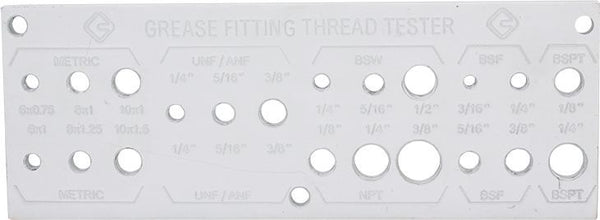 PROLUBE Grease Fitting Thread Tester, Multiple Threads – GROZ USA