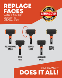 Dead Blow Hammer Fiberglass Handle, with Replaceable Faces