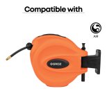 Air and Water Hose Reel, 50ft Hose, 3/8" ID, 217 PSI — Plastic Casing