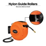 Air and Water Hose Reel, 50ft Hose, 3/8" ID, 217 PSI — Plastic Casing