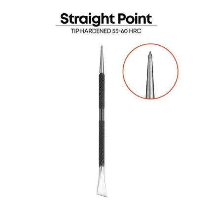 Double Ended Scriber, 6 3/4 inch Steel Body Needle and Chisel Ends