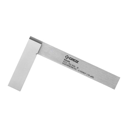 Precision Steel Square - 6-inch - Machinist Steel Square - 16 Micron Squareness