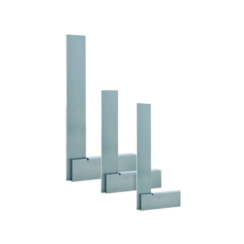Groz 3 Piece Steel Machinist Square Set, 48-72 Micron Squareness