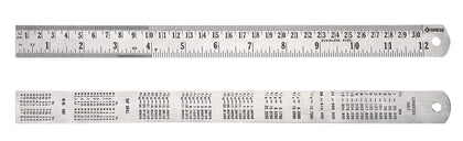 Stainless Steel Rule - Imperial & Metric Graduations