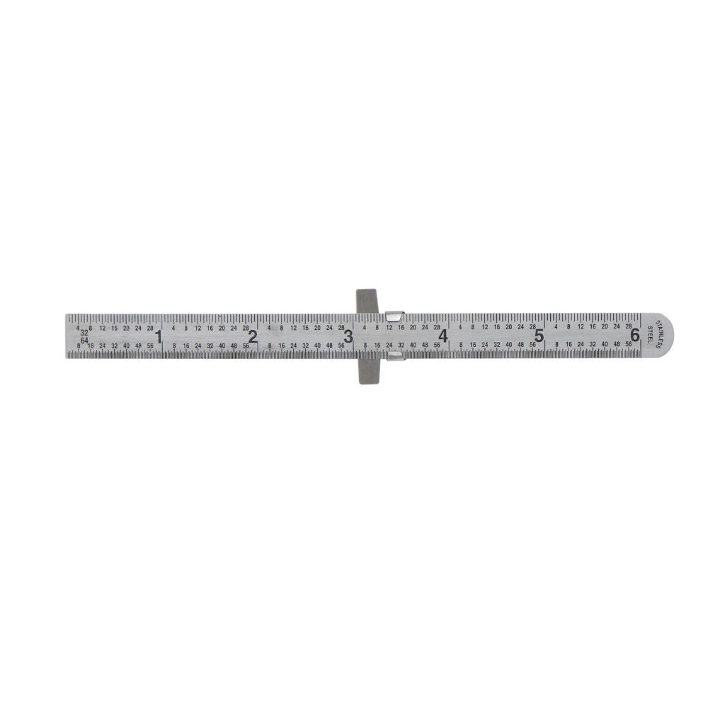Stainless Steel Pocket Ruler 6 inch, with Pocket Clip