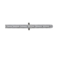 Stainless Steel Pocket Ruler 6 inch, with Pocket Clip