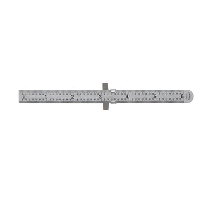 Stainless Steel Pocket Ruler 6 inch, with Pocket Clip