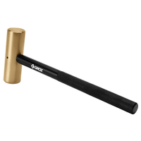 1.18" Brass Hammer with Black Oxidized Aluminum Handle, 1 lb.