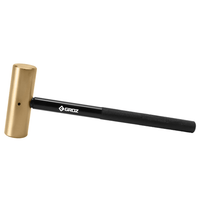 1.18" Brass Hammer with Black Oxidized Aluminum Handle, 1 lb.