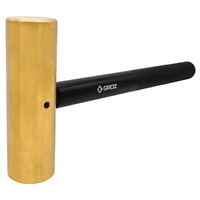 1-3/4" Brass Hammer with Black Oxidized Aluminum Handle, 4 lb.