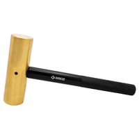 1-3/4" Brass Hammer with Black Oxidized Aluminum Handle, 4 lb.