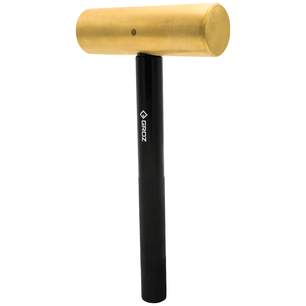 1-3/4 Brass Hammer with Black Oxidized Aluminum Handle, 4 lb. – GROZ USA