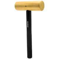 1-3/4" Brass Hammer with Black Oxidized Aluminum Handle, 4 lb.