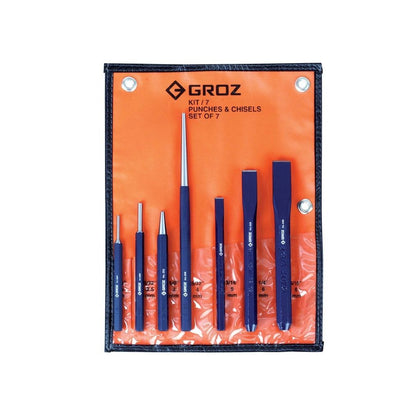 7 Piece Punch and Chisel Set with Pouch