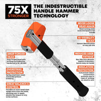 12" Indestructible Handle Club Hammer, 4 lb.