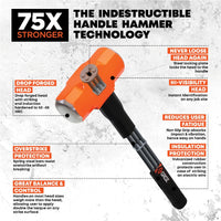 30" Indestructible Handle Sledge Hammer, 8 lb.