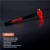 14" Indestructible Handle Ball Pein Hammer, 48 oz.