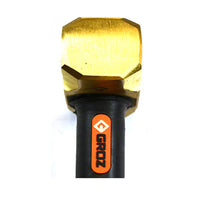 12" Indestructible Handle Brass Striking Hammer, 4 lb.