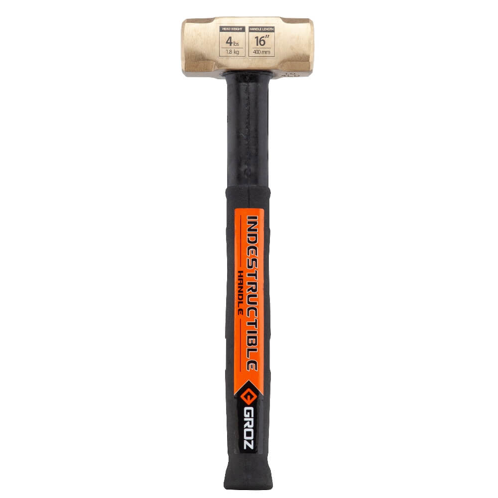 Sammenligning kæde Anstændig 16" Indestructible Brass Striking Hammer, 4 lb. – GROZ USA