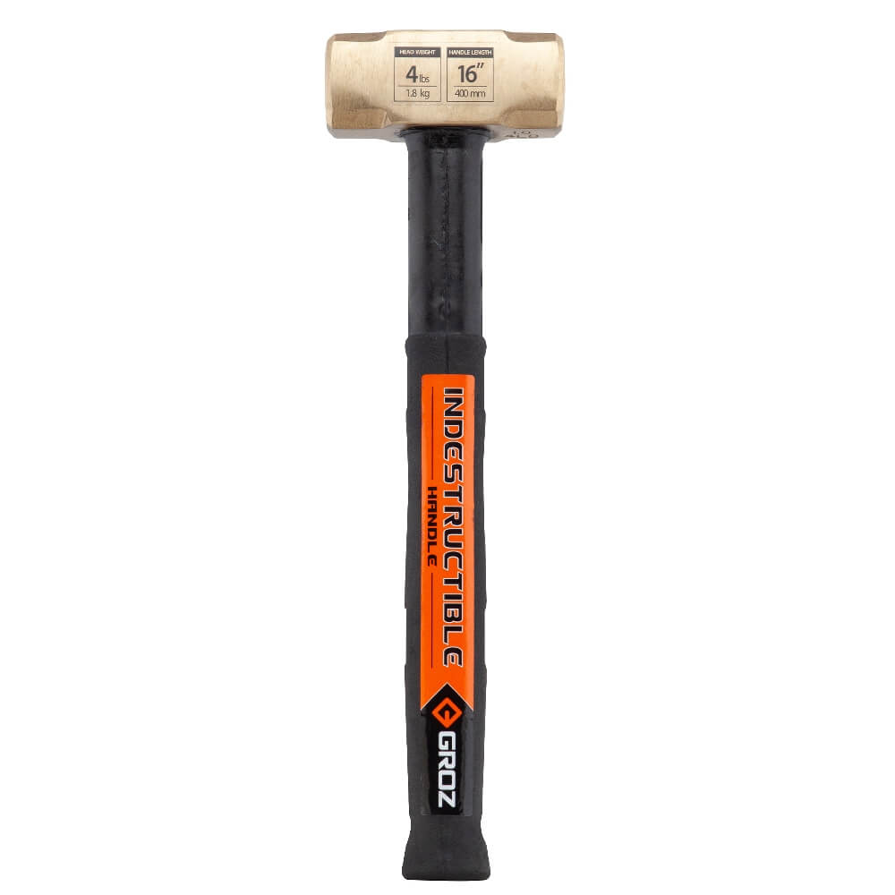 16" Indestructible Handle Brass Head Sledge Hammer, 4 lb.