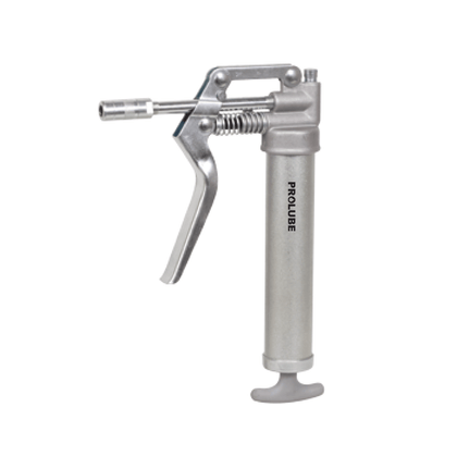 Deluxe Mini Pistol Grip Grease Gun, Zinc Plated Steel Barrel
