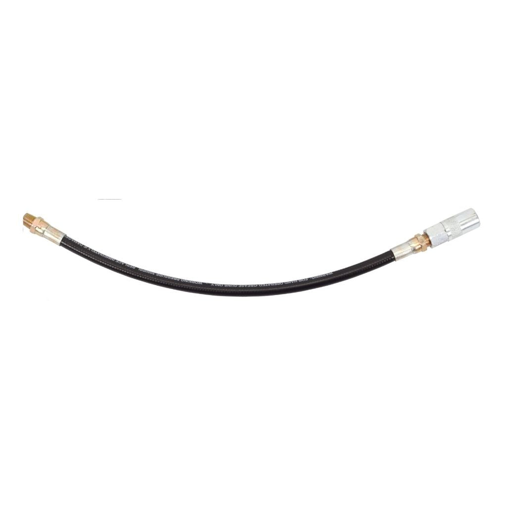 PROLUBE Flexible Grease Gun Hose with 4 Jaw Coupler, 12" or 18"