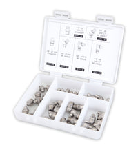 40 Piece Stainless Steel Grease Fitting Set, 1/8" x 27 PTF and 1/4" x 28 SAE-LT Threads