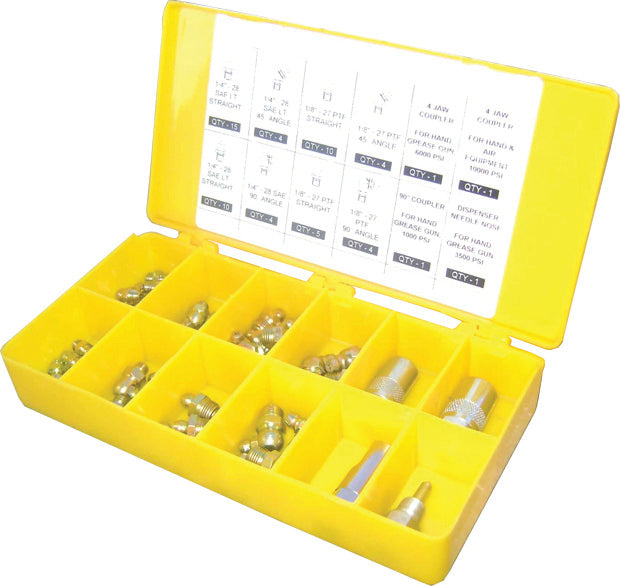 Grease Fitting & Accessory Kit, 60pc.