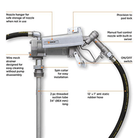 12V High-Flow Electric Fuel Pump, Explosion Proof, 15' Power Cable