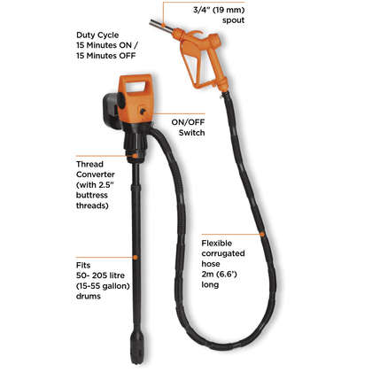 19.2V Rechargeable Telescopic Drum Pump