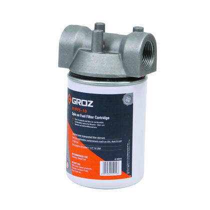 Spin On Cartridge Style Fuel Filter with 10 Micron Water Block Filter,  1 1/2