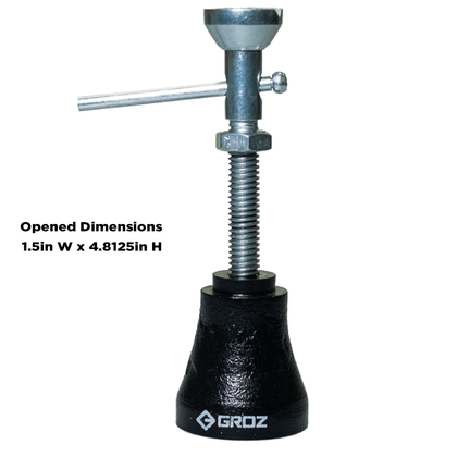 Groz Machinist Jack | Heavy Duty | 1000 lb. Lifting Capacity | 1-inch Adjustable Screw