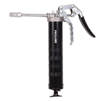 Pistol Grip Grease Gun, HD, 5000 psi, w/ 4" Steel Ext, 4-Jaw Coupler, and 12" Hose