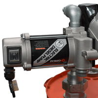 12V DC Electric Diesel Pump with Automatic Nozzle, Drum Mount Style
