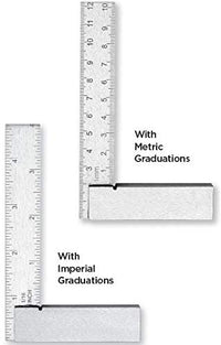 Graduated Workshop Steel Square 6-inch - General Purpose - Imperial Graduations