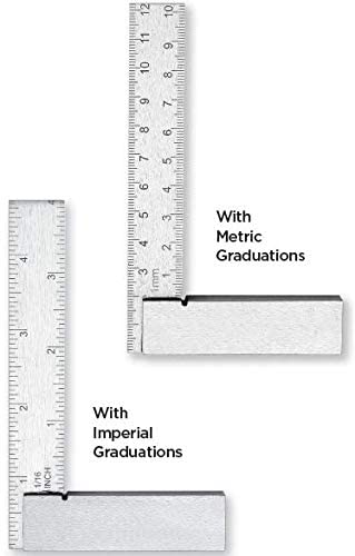Graduated Workshop Steel Square 6-inch - General Purpose - Imperial Graduations