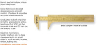 Pocket Brass Caliper - 4 Inch