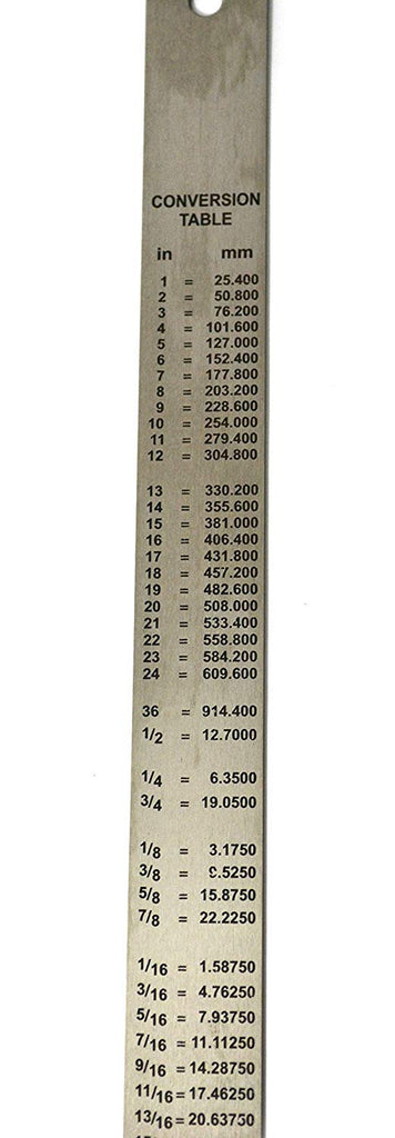 Stainless Steel Ruler, Imperial & Metric Graduations - 6