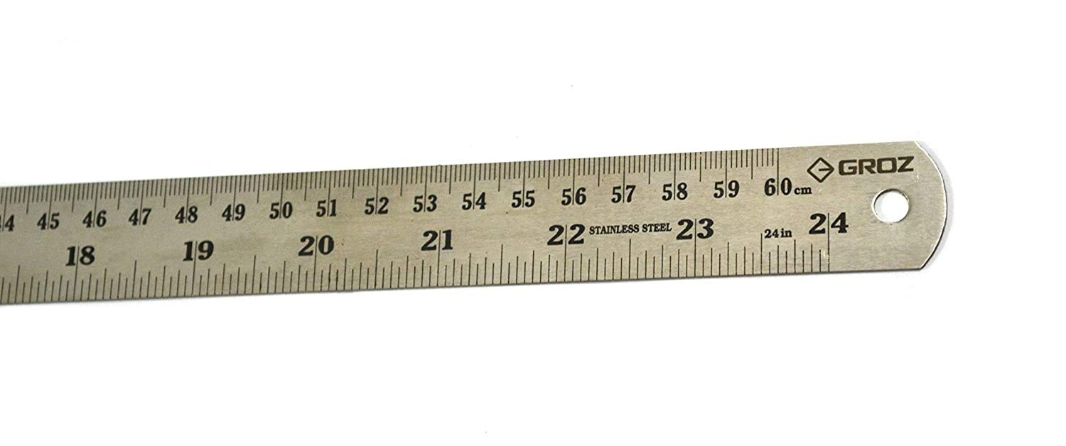 Stainless Steel Ruler, Imperial & Metric Graduations