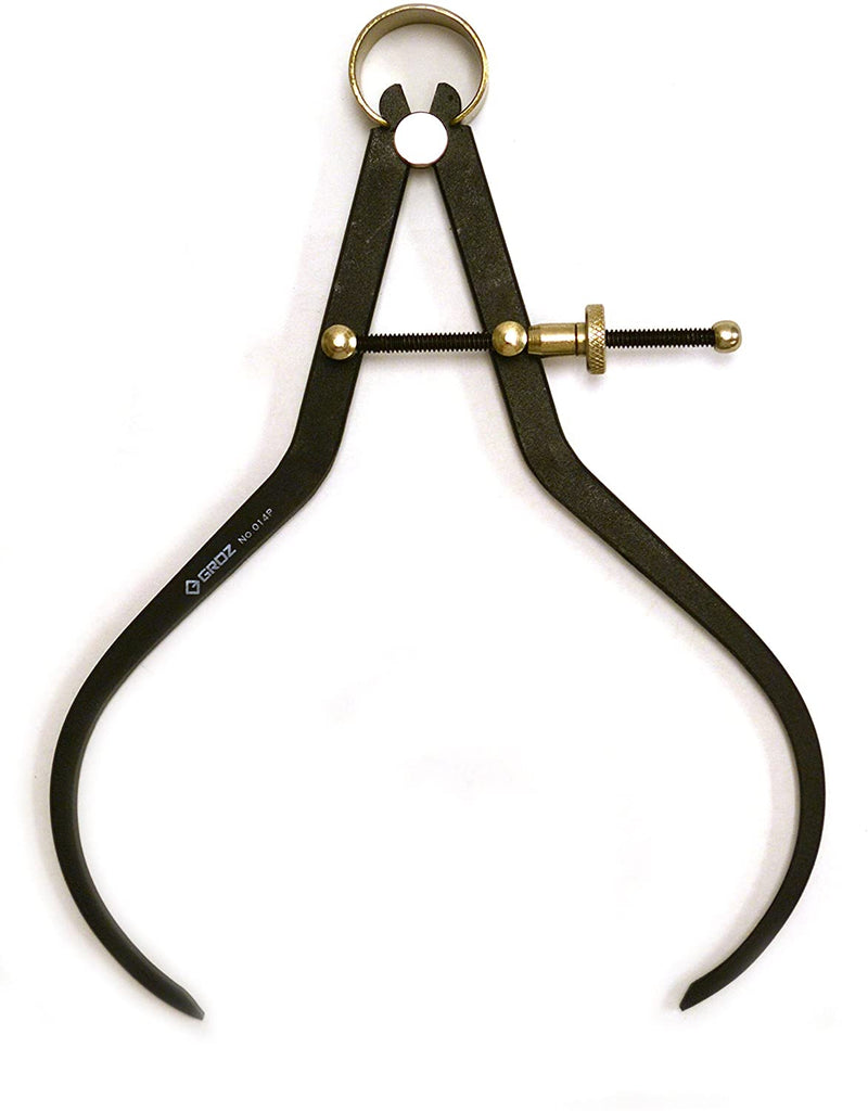 Craftsmen's Spring Eternal Caliper, 8", Steel, with solid nut GROZ USA